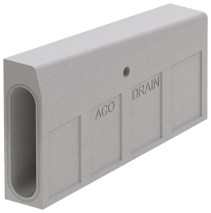 Channel body as dropped kerb and middle piece for property entrances