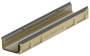 Shallow channel without invert gradient, 1000 mm