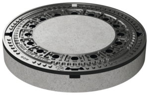 Manhole cover - Frame version: DUROPREN BEGU round
