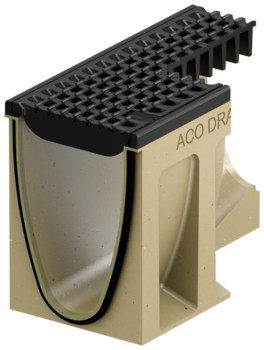 Channel body with step of invert (5 cm), 500 mm