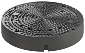Manhole cover - frame design: Duropren cast iron and cast iron cover