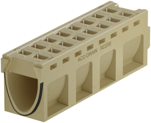 ACO DRAIN® Monoblock RD 200 V - Channel without invert gradient, 1000/ 2000 mm (OPA)