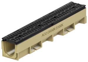 Shallow channels without invert gradient, 1000 mm