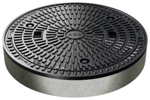Mahole cover - Frame version: surface-watertight