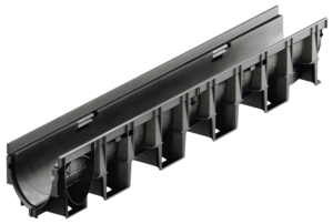 ACO DRAIN® XtraDrain - Channel without invert gradient, 1000 mm, Plastic edge