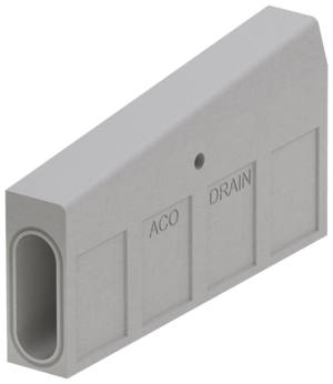 Channel body as dropped kerb and middle piece for property entrances