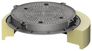 Configuration 1 as cover plate made of polymer concrete