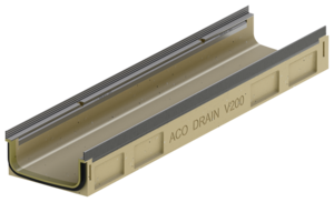 Shallow channel without invert gradient, 1000 mm