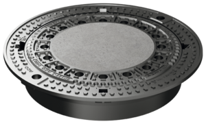 Manhole cover - Frame design: Duropren Bituplan and BEGU cover