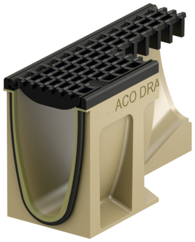 Channel body with step of invert (5 cm), 500 mm