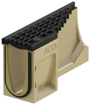 Channel body with step of invert (5 cm), 500 mm