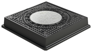 Manhole cover - frame design: with central cover LW 600