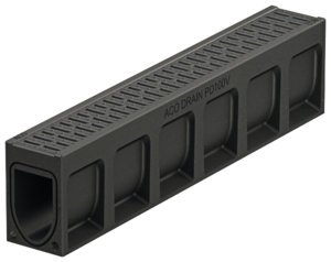 ACO DRAIN® Monoblock PD 100 V - Channel without invert gradient, 1000 mm