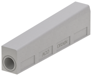 Channel body as dropped kerb and middle piece for property entrances