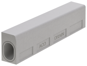 Channel body as dropped kerb and middle piece for property entrances