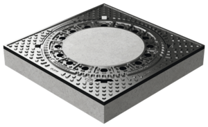 Manhole cover - frame design: Duropren BEGU square and BEGU cover