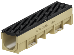 Channel body without invert slope, 1000 mm