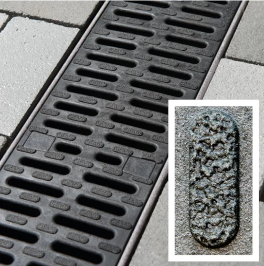 composite grating with Micrgrip available in black or silver grey